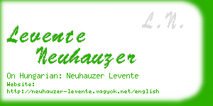 levente neuhauzer business card